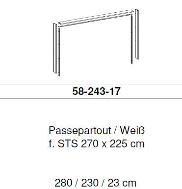 Turin Passepartout für STS 270 x 225 cm