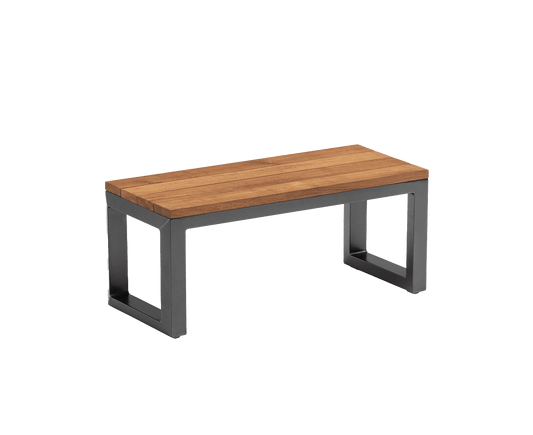 Kettler Ocean Skid Beistelltisch 70 x 30 cm Anthrazit / Teak