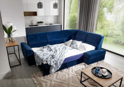 Siber Ecksofa 270 x 192 cm Dunkelbraun (Samt)