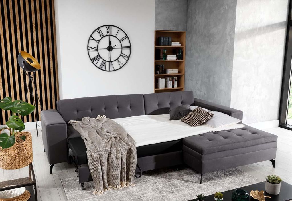 Solange Ecksofa 292 x 196 cm Taupe (Kunstleder)