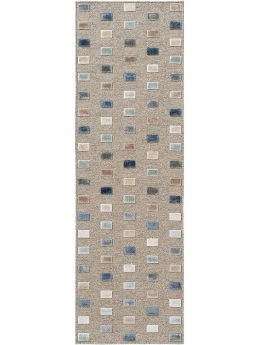 Viskoseteppich Läufer North 67x210 cm Bunt / Beige