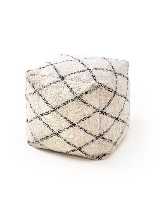 Pouf Naomi 45x45x45 cm Creame