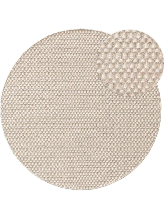 Wollteppich rund Hector Ø 150 cm rund Beige