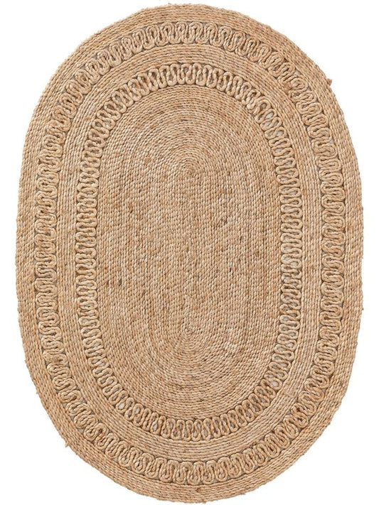 Juteteppich oval Kamala 80x120 cm Natur