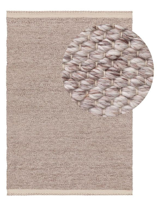 Teppich aus recyceltem Material Kiah Creame / Taupe