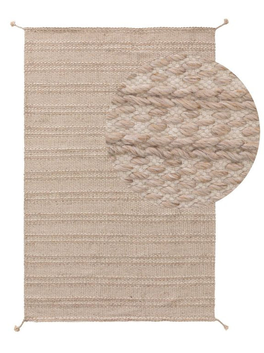 Teppich aus recyceltem Material Rene Beige