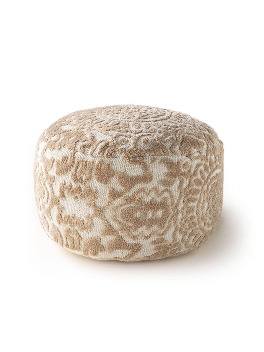 Pouf Elias 55x55x30 cm Beige