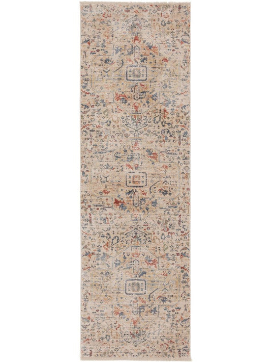 Viskoseteppich Läufer Haven 70x240 cm Bunt / Beige