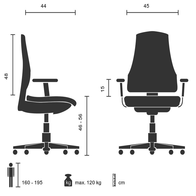 Loungesessel BARENO Leder / Schwarz