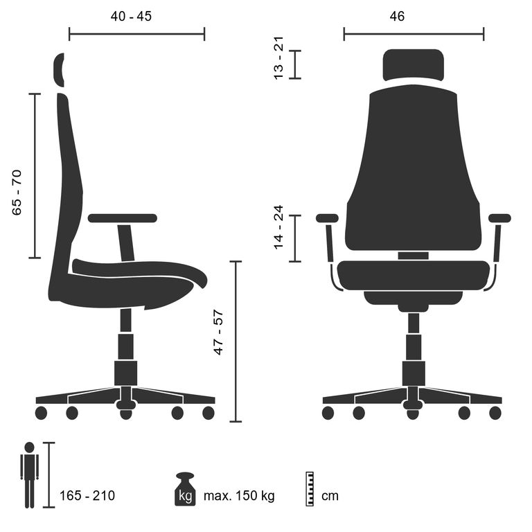 Chefsessel PRO-TEC 400 Dunkelblau / Alu poliert - Froschkönig24