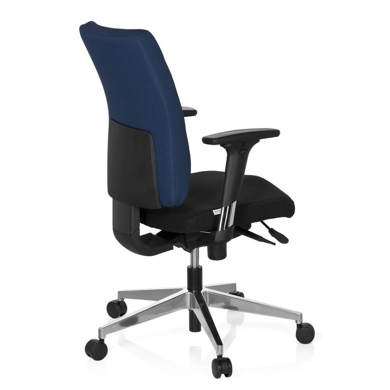 Bürostuhl, drehbar, PRO-TEC 350 Schwarz / Blau - Froschkönig24