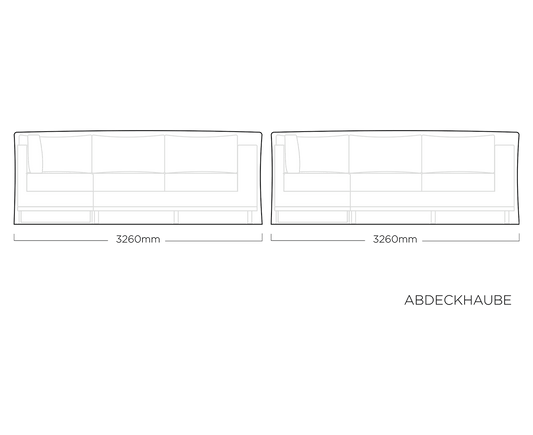 Kettler Abdeckhaube Modular 326 x 326 cm, Grau / Silber