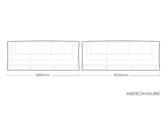 Kettler Abdeckhaube Modular 500 x 326 cm, Grau / Silber