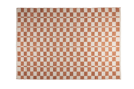 Checker Teppich 160 x 230 cm Beige gemustert