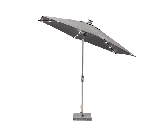 Kettler Easy Allround Sonnenschirm Ø300 cm mit LED-Beleuchtung Silber / Grau