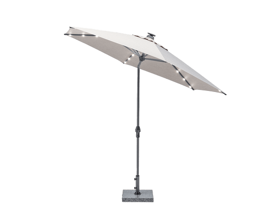 Kettler Easy Allround Sonnenschirm Ø300 cm mit LED-Beleuchtung Anthrazit / Hellgrau meliert