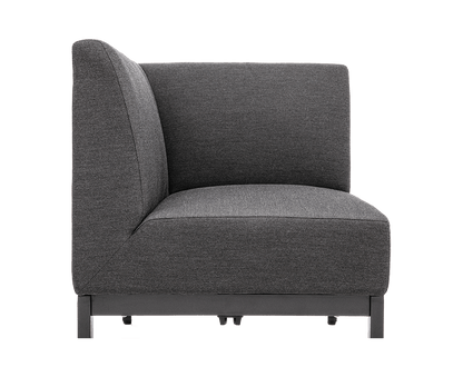 Kettler Gartenlounge-Set 9-teilig, Pure Ecklounge Outdoorsofa, mit Gartentisch Cubic mit HPL Tischplatte Anthrazit / Grau