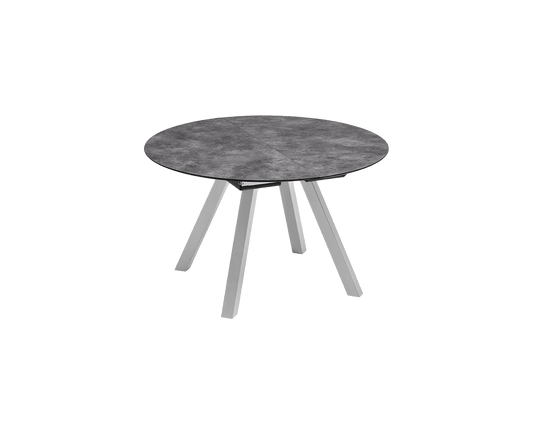 Kettler Garten Ausziehtisch Rund / Oval HPL Silber / Anthrazit