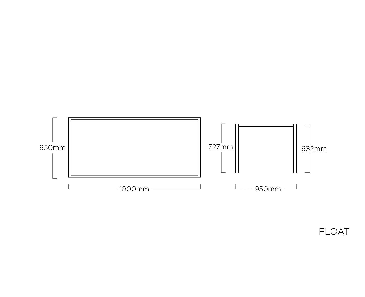 Kettler Gartenmöbelset 5-teilig, Rasmus Stapelsessel mit Teakarmlehnen, Float Gartentisch mit HPL Tischplatte Anthrazit