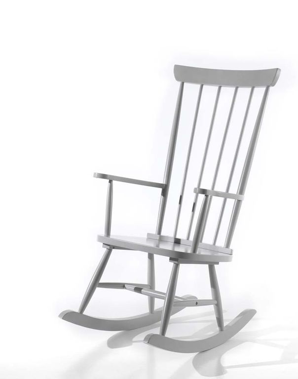 Rocking Chair Schaukelstuhl Grau