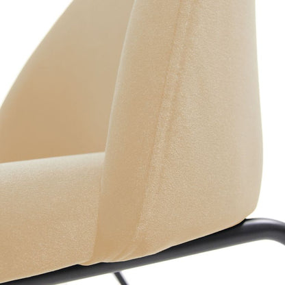 Loungesessel Stuhl VELVO Samt Beige