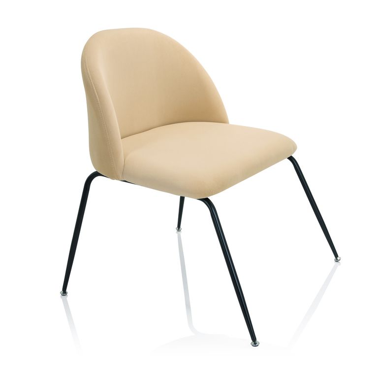 Loungesessel Stuhl VELVO Samt Beige