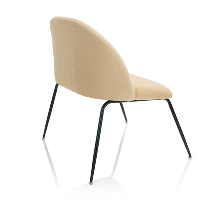 Loungesessel Stuhl VELVO Samt Beige