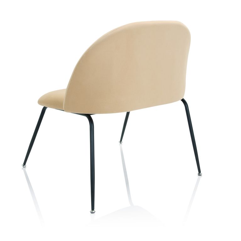 Loungesessel Stuhl VELVO Samt Beige