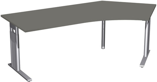 C-Fuß Pro Freiformtisch 135°, höhenverstellbar, 216,6 x 113 cm, verschiedene Farben - Froschkönig24