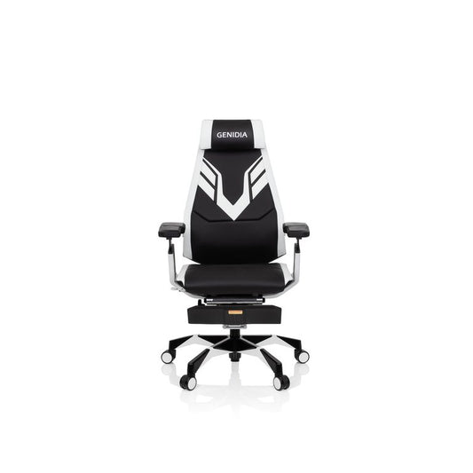 High End Gamingstuhl GENIDIA ELITE PRO Schwarz / Weiß