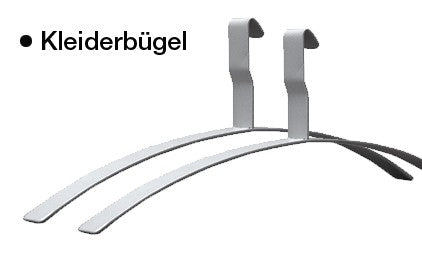 Kleiderbügel-Set 2 Stk. Kleiderbügel Garderobenbügel Stahl Alusilber - Froschkönig24