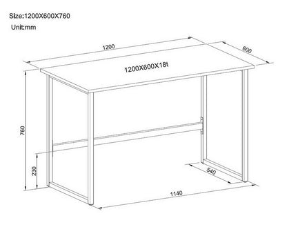 Computertisch 120x60 cm WORKSPACE LIGHT Walnuss / Weiß