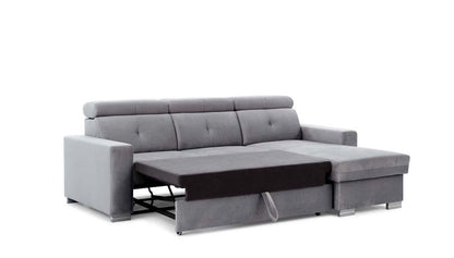 Fresia Ecksofa 247 x 176 cm Grün (Samt - Matt)