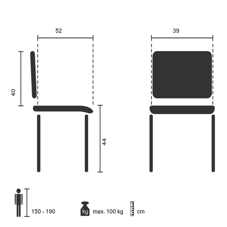 Konferenzstuhl KOLTA V Schwarz - Froschkönig24