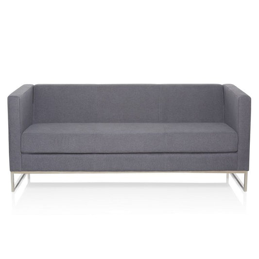 Loungesofa BARBADOS Edelstahl 3-Sitzer Dunkelgrau