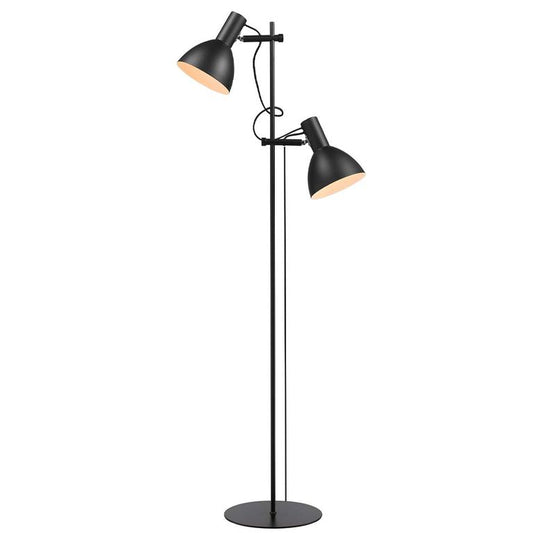 BALTIMORE Stehlampe 2-Arm schwarz