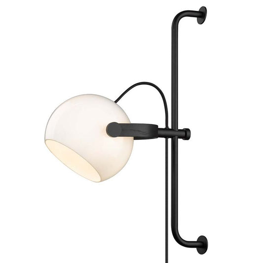 D. C Wandlampe Ø18cm E27 Eiche-Schwarz