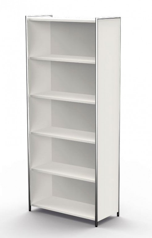 ARTLINE TYP22 Schrankwand 5 OH Schrank Büroschrank Aktenschrank Weiß/Glas - Froschkönig24