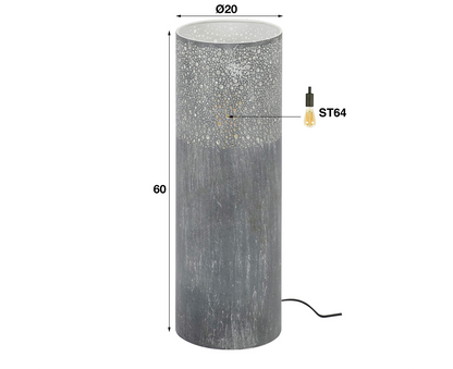 Stehlampe Zylinder, Farbe und Größe Wählbar