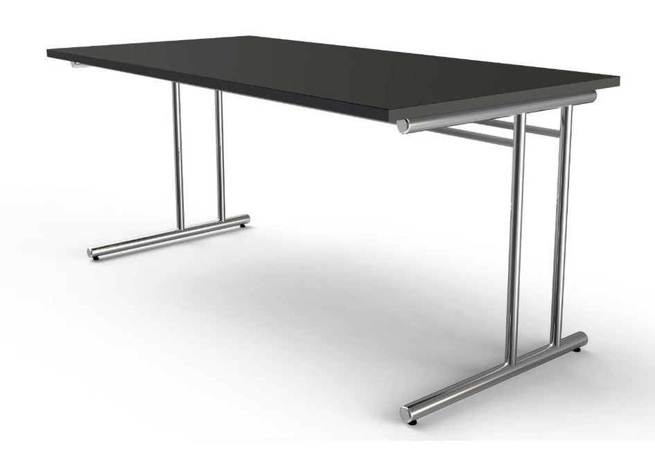 ARTLINE Schreibtisch mit Besprechungstisch 260x80/100 cm Anthrazit - Froschkönig24