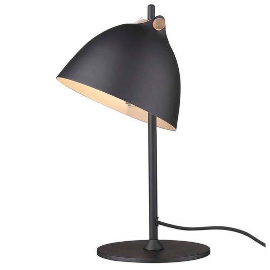 AARHUS Tischlampe Ø 18 G9, schwarz / Holz