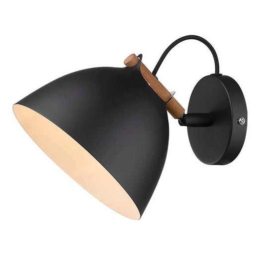 AARHUS Wandlampe Ø18cm G9, schwarz / Holz