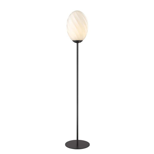 TWIST Oval Stehlampe Opal G9 Schwarz