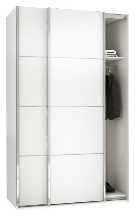 Verona Schiebetürenschrank 122 x 202 cm Weiß - Froschkönig24