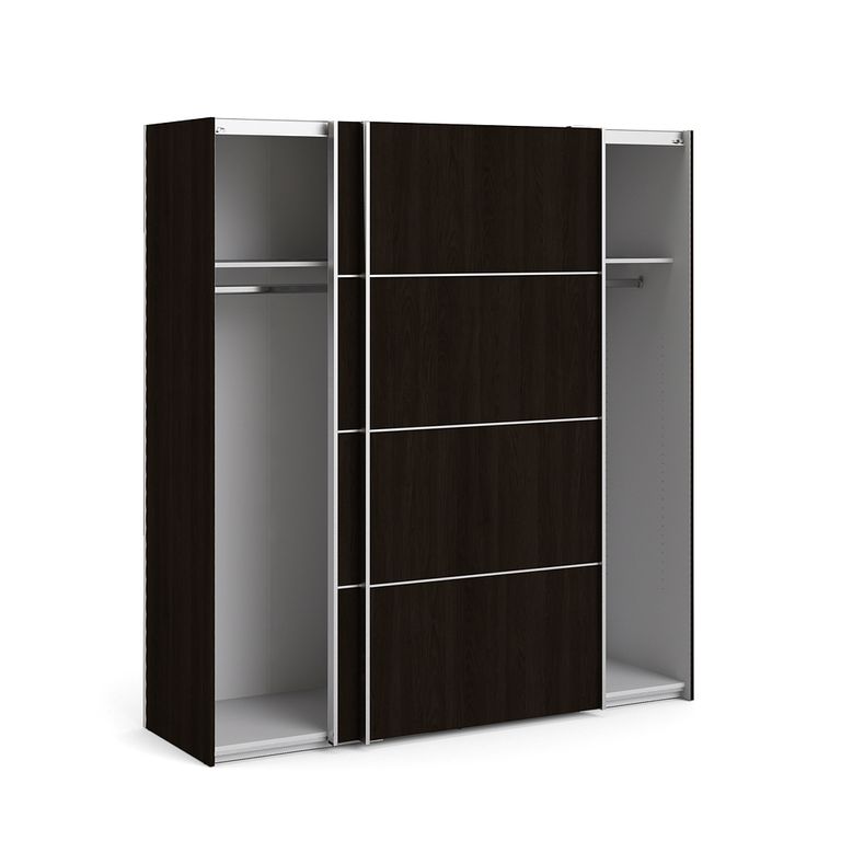 Verona Schiebetürenschrank 182 x 202 cm Kaffee - Froschkönig24