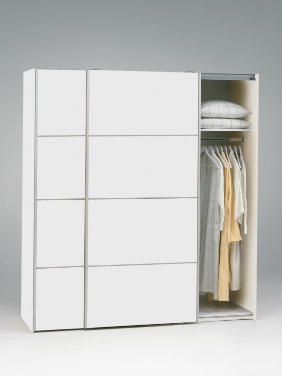 Verona Schiebetürenschrank 182 x 202 cm Weiß - Froschkönig24