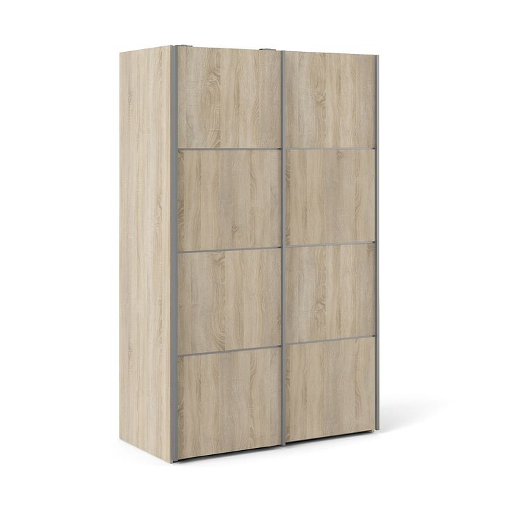 Verona Schiebetürenschrank 122 x 202 cm Eiche Struktur - Froschkönig24