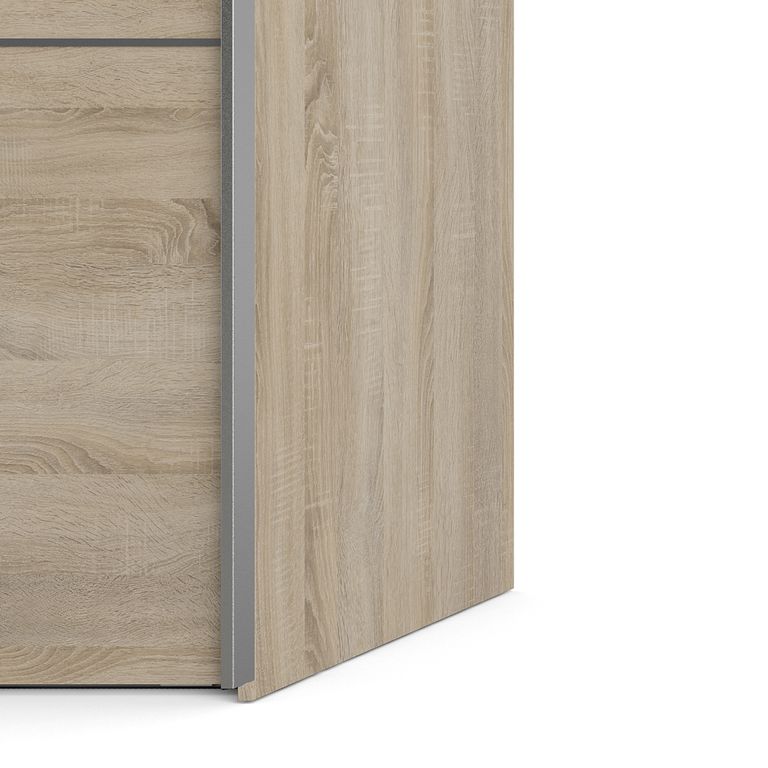 Verona Schiebetürenschrank 182 x 202 cm Eiche Struktur - Froschkönig24