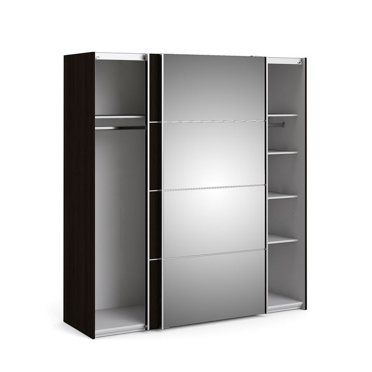 Verona Schiebetürenschrank 182 x 202 cm Kaffee - Froschkönig24