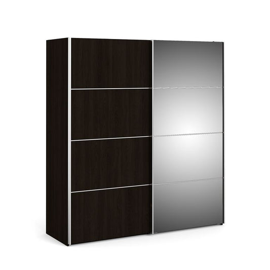 Verona Schiebetürenschrank 182 x 202 cm Kaffee - Froschkönig24